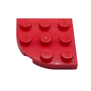 Plate, Round Corner 3x3, Part# 30357 Part LEGO® Red