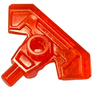 Minifigure, Weapon Axe Head with Bar, Part# 22407 Part LEGO® Trans-Neon Orange