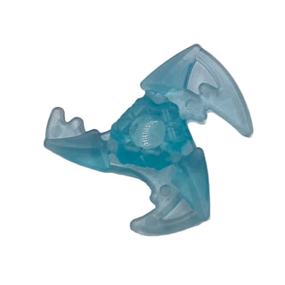 Minifigure, Weapon Shuriken Throwing Star with Trailing Energy Effect Part# 73766a Part LEGO® Trans-Light Blue