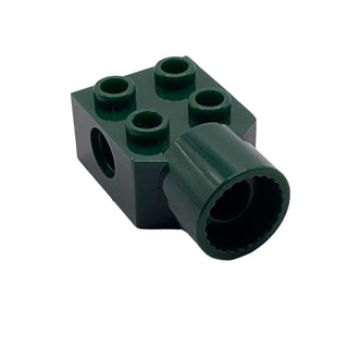 Technic, Brick Modified 2x2 with Pin Hole and Rotation Joint Socket Part# 48169 Part LEGO® Dark Green