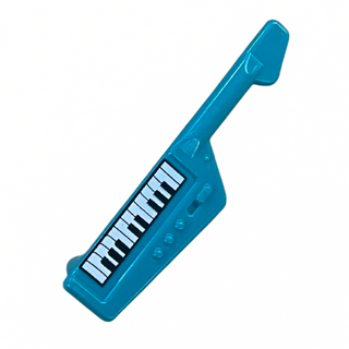 Minifigure, Utensil Musical Instrument, Keytar with Black and White Keyboard Pattern, Part# 66944pb02 Part LEGO®