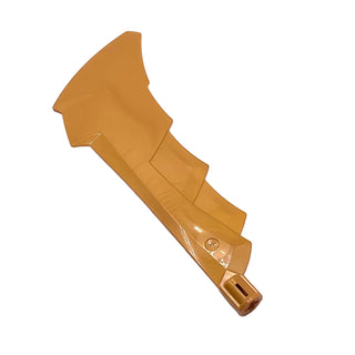 Large Figure Weapon, Blade Serrated with Axle Hole, Part# 2144 Part LEGO® Pearl Gold