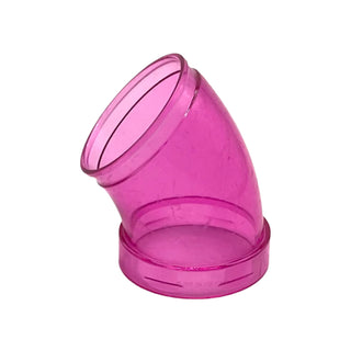 Cylinder Tube, Curved 45 degrees, Part# 49737 Part LEGO® Trans-Dark Pink Very Good