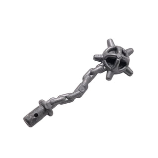 Minifigure, Weapon Spiked Flail / Mace, Part# 59232 Part LEGO® Flat Silver