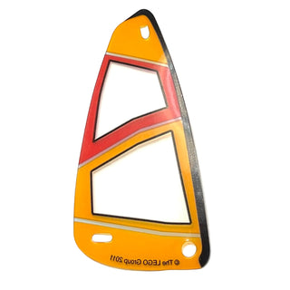 Plastic Triangle 6 x 12 Sail with Orange and Red Pattern, Part# 93383 Part LEGO®