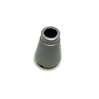 Cone 1x1 with Top Groove, Part# 4589b Part LEGO® Flat Silver  