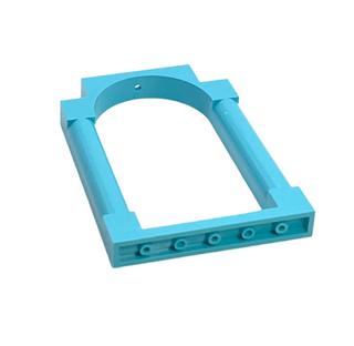 Door Frame 1x6x7 Arched with Notches and Rounded Pillars, Part# 40066 Part LEGO® Medium Azure Very Good