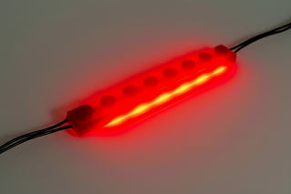 1x8 LED Light Up Plate, DIY System, Reconnectable, LB1x8-LA Custom Parts United Brick Co® Red/Red