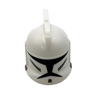 Clone Trooper Helmet (Clone Wars Cartoon Style), Part# 61189pb03 Part LEGO® White  