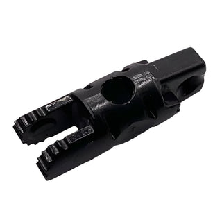 Hinge Cylinder 1x3 Locking with 1 Finger and 2 Fingers on Ends, with Hole, Part# 30554b Part LEGO® Black