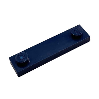 Plate, Modified 1x4 with 2 Studs without Groove, Part# 92593 Part LEGO® Dark Blue