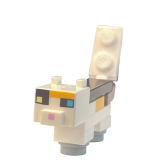 Minecraft Cat, Calico (Dark Azure and Bright Light Yellow Eyes), minecat10 Minifigure LEGO®