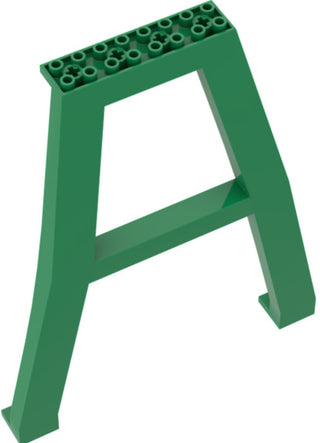 Support Crane Stand Double - No Studs with Axle Holes on Top, Part# 92086 Part LEGO® Green  