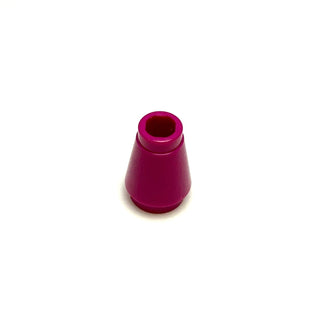 Cone 1x1 with Top Groove, Part# 4589b Part LEGO® Magenta  