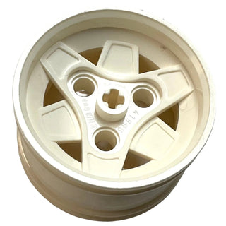 Wheel 43.2mm D. x 26mm Technic Racing Small, 3 Pin Holes, Part# 41896 Part LEGO® White  