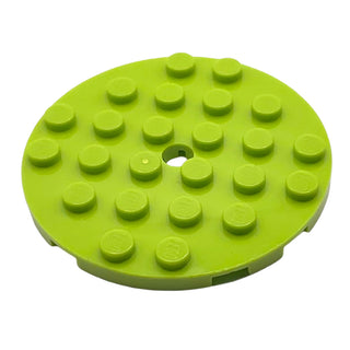 Plate Round 6x6 with Hole, Part# 11213 Part LEGO® Lime