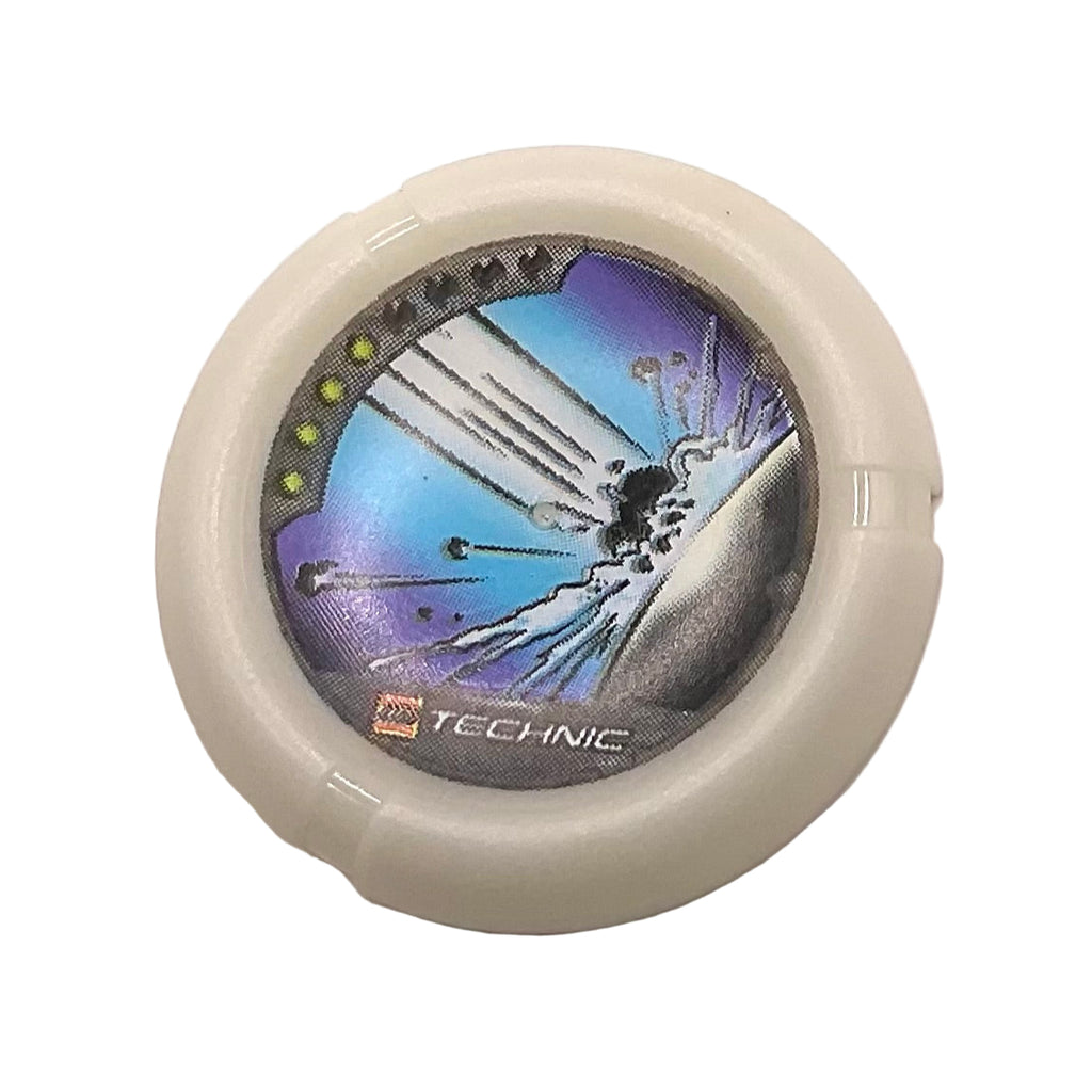 Throwing Disk with Throwbot Spark 4 Pips, Logo, and Meteor Impact Patt ...