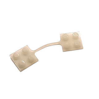 Hinge Coupling Nylon - Two Connected 2 x 2 Plates, Part# 650 Part LEGO® Milky White Very Good