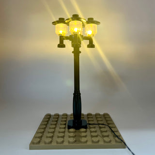 Lighting Kit, Quad Lamp Post, (Black Pole, Amber Light) ACCQH-B/A Light up kit United Brick Co®