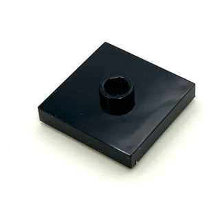 Plate, Modified 2x2 with Groove and 1 Stud in Center (Jumper), Part# 87580 Part LEGO® Black  