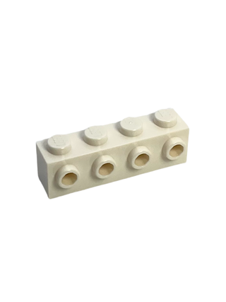 Brick, Modified 1x4 with Studs on Side, Part# 30414 Part LEGO® White