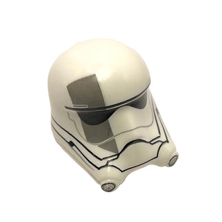 Minifigure, Headgear Helmet SW Walker Driver Ep. 8 with Light Bluish Gray Stripe on the Right Side Pattern, Part# 20905pb02 Part LEGO® White Very Good