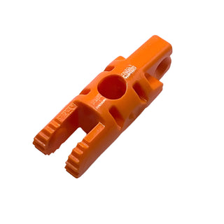 Hinge Cylinder 1x3 Locking with 1 Finger and 2 Fingers on Ends, with Hole, Part# 30554b Part LEGO® Orange
