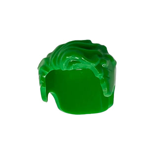 LEGO® Minifigure Hair Swept Left Tousled with Slight Widow's Peak and Short Sideburns, Part# 23186 Part LEGO® Bright Green
