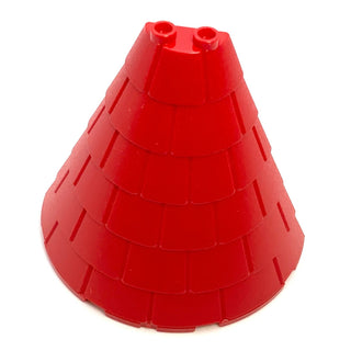 Tower Roof 4x8x6 Half Cone Shaped with Roof Tiles, Part# 1746 Part LEGO® Red  