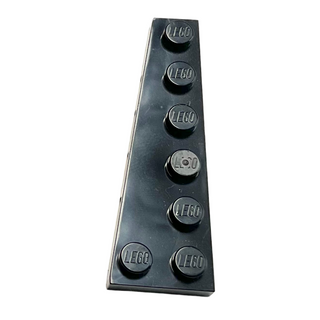 Wedge, Plate 6 x 2 Left, Part# 78443 Part LEGO® Black