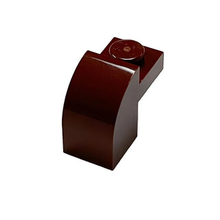 Slope Curved 2x1x1 1/3 with Recessed Stud, Part# 6091 Part LEGO® Reddish Brown  