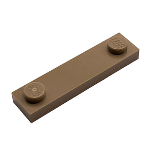 Plate, Modified 1x4 with 2 Studs without Groove, Part# 92593 Part LEGO® Dark Tan
