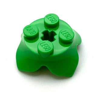 Plant Leaves 2x2 with Four Petals and Axle Hole, Part# 15469 Part LEGO® Bright Green  