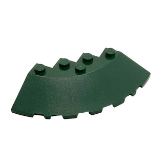 Brick Round Corner 6x6 with Slope 33 Edge, Facet Cutout, Part# 95188 Part LEGO® Dark Green 1 Part