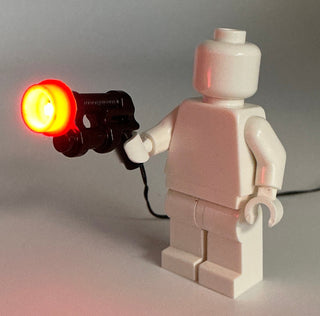 Yellow Tipped Double Barrel Pistol w/ Flashing LED Light, USB & DIY System, LW-76143 Custom Parts United Brick Co®