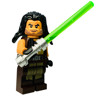 Quinlan Vos - Printed Legs, sw0746 Minifigure LEGO® Like New with Lightsaber
