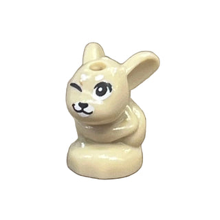 Baby Bunny / Rabbit, Mini Doll Style, Winking Right Pattern, 34050pb06 - LEGO® Animal