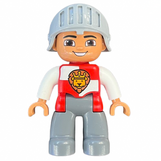 Duplo Figure Lego Ville, Male Castle, with Lion on Shield, 47394pb179 Minifigure LEGO®