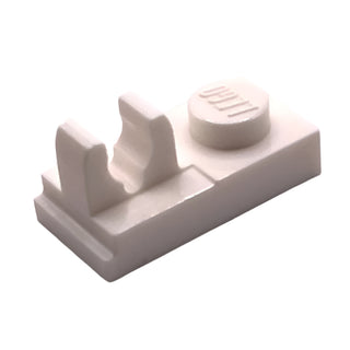 Plate, Modified 1x2 with Clip with Center Cut on Top, Part# 92280 Part LEGO® White