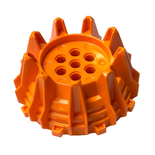 Wheel Hard Plastic with Small Cleats and Flanges, Part# 64712 Part LEGO® Orange