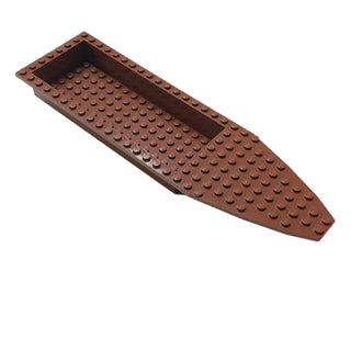 Boat, Hull Unitary 28x8 Top, Part# 92711 Part LEGO® Reddish Brown Very Good