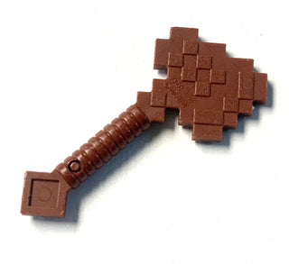 Minifigure Weapon, Minecraft Axe, Part# 18788 Part LEGO® Reddish Brown (Wood)  