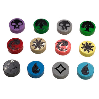 Magic Mana Tile Round 1x1 (Custom Pad Printed LEGO® Parts)