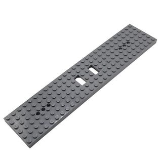 LEGO® Train Base 6 x 28 with 3 Round Holes Each End (Old Style), Part# 4093a Part LEGO® Dark Bluish Gray Very Good