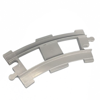 Duplo, Train Track Curved (Short), Part# 6378 Part LEGO® Light Bluish Gray