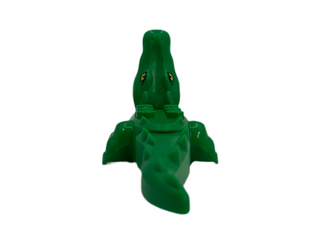 Alligator / Crocodile with 20 Teeth with Yellow Eyes without White Glints Pattern with Light Bluish Gray Technic, Pin 1/2, 18904c04pb01 Minifigure LEGO®