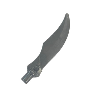 Minifigure, Weapon Sword Curved Blade with Bar, Part #37341a Part LEGO® Pearl Dark Gray