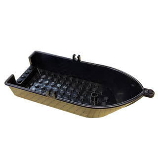 Boat, 18 x 8 x 3 1/3 with Oarlocks, Part# 33129 Part LEGO® Black Very Good