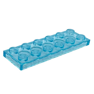 Plate 2x6, RARE Non-Production Colors, Part# 3795 Part LEGO® Trans-Light Blue: LIGHTER VARIANT