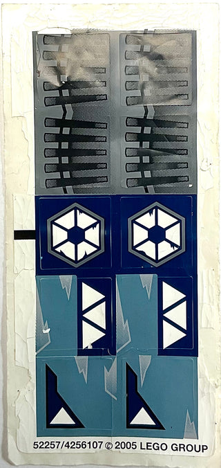 Sticker Sheet for Set 7252 - (52257/4256107), Part# 7252stk01 Part LEGO® Full Sheet Very Good